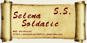 Selena Soldatić vizit kartica